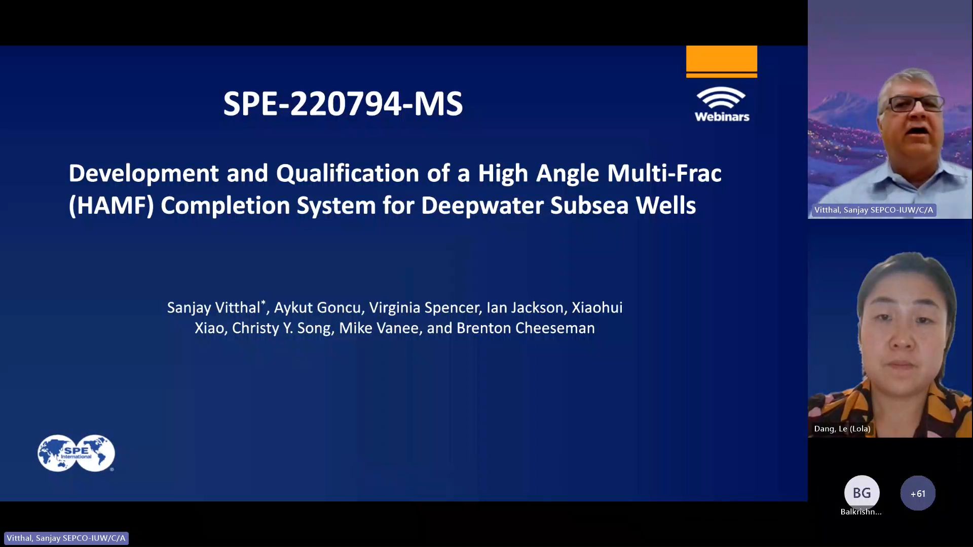 Technical Section Webinar: Development and Qualification of a High ...